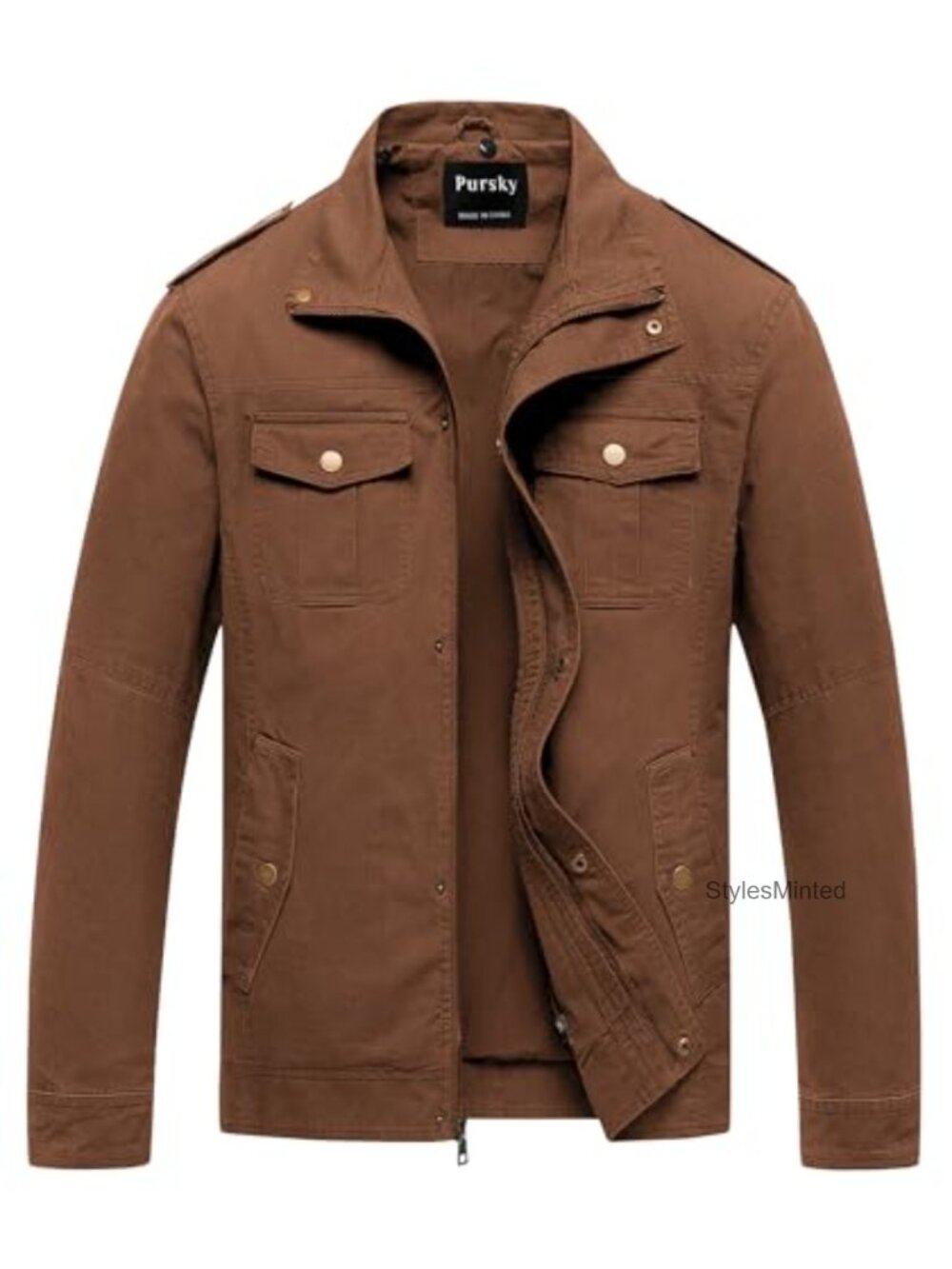 Men's Military Jacket Washed Cotton Hooded Canvas Coat Fall Lightweight Utility